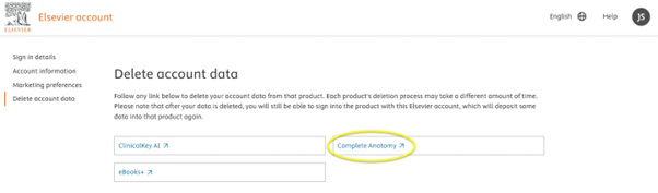 Main Screen arrow to top right